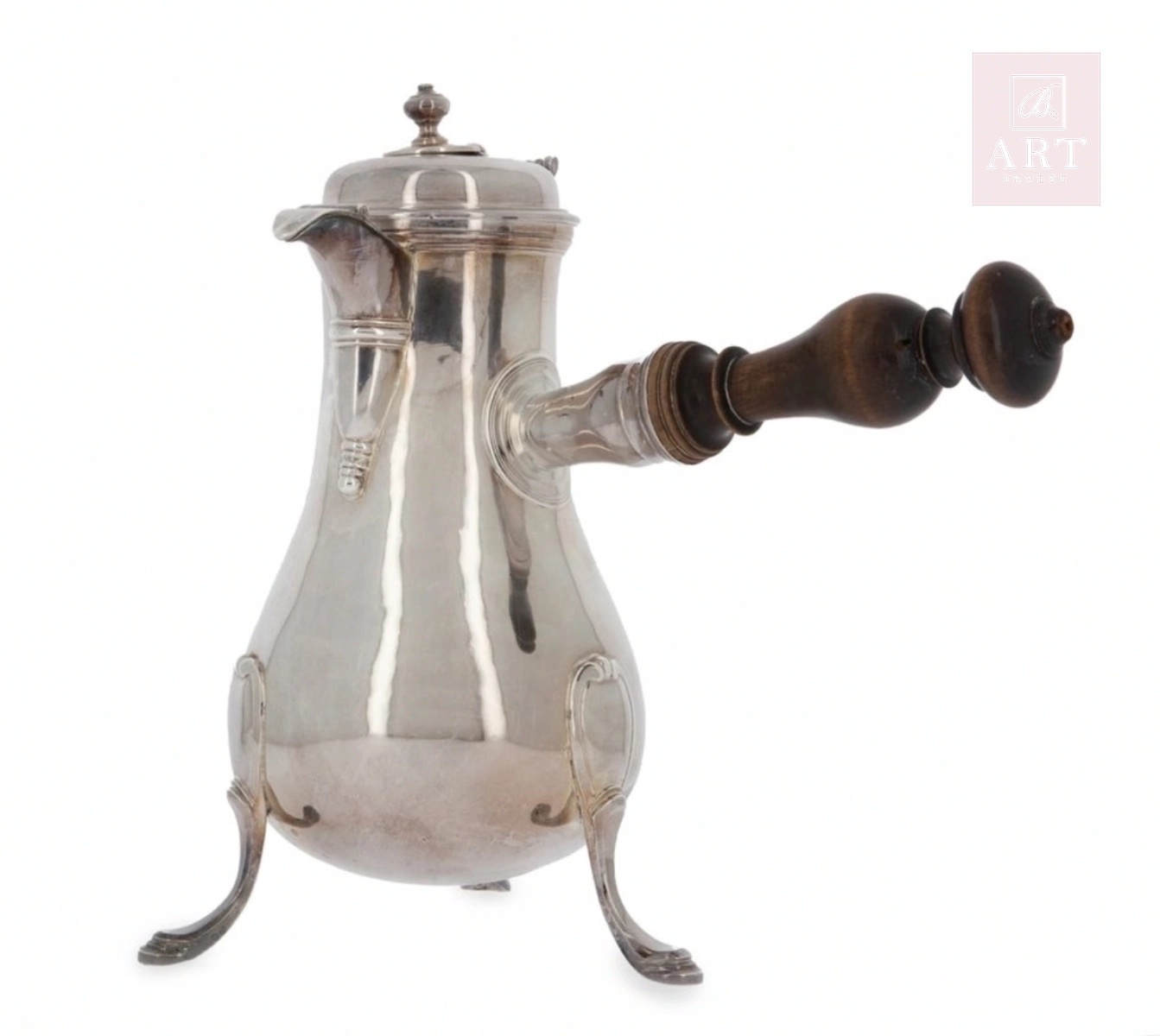 Chocolatière en argent, Paris 18ème siècle. Hauteur 26cm