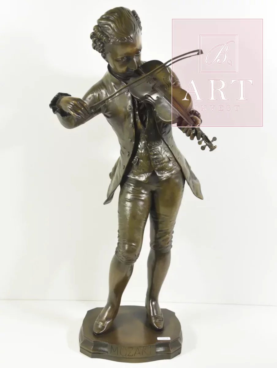 Bonze « Mozart » signé