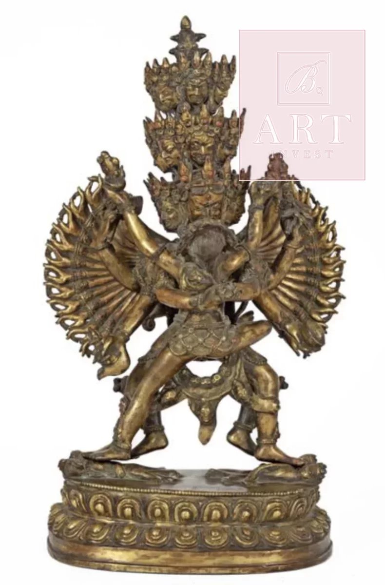Bouddha en bronze doré 19eme