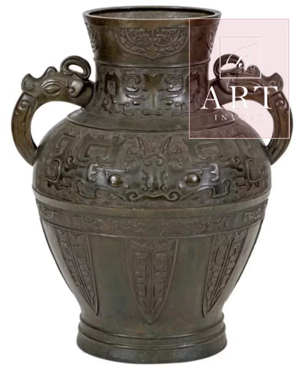Vase chinois en bronze 17/18ème