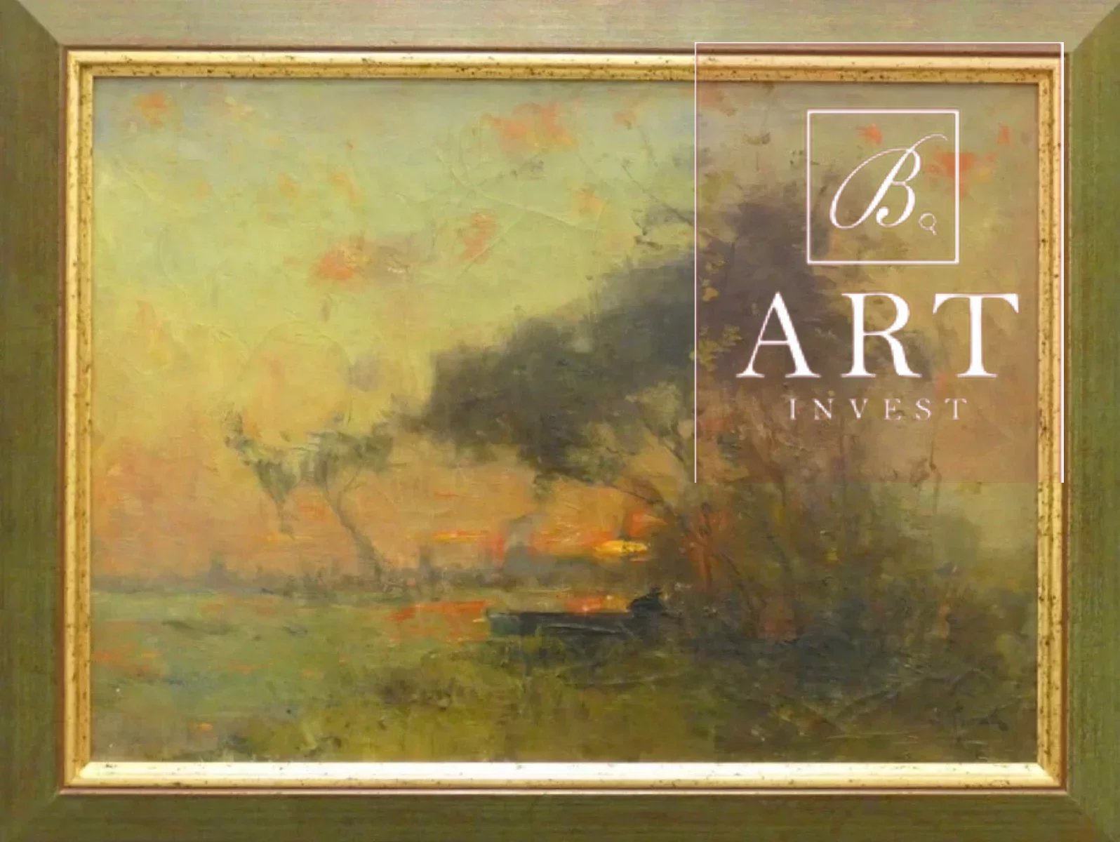 Peinture signée Lucien Frank. 40x55.
