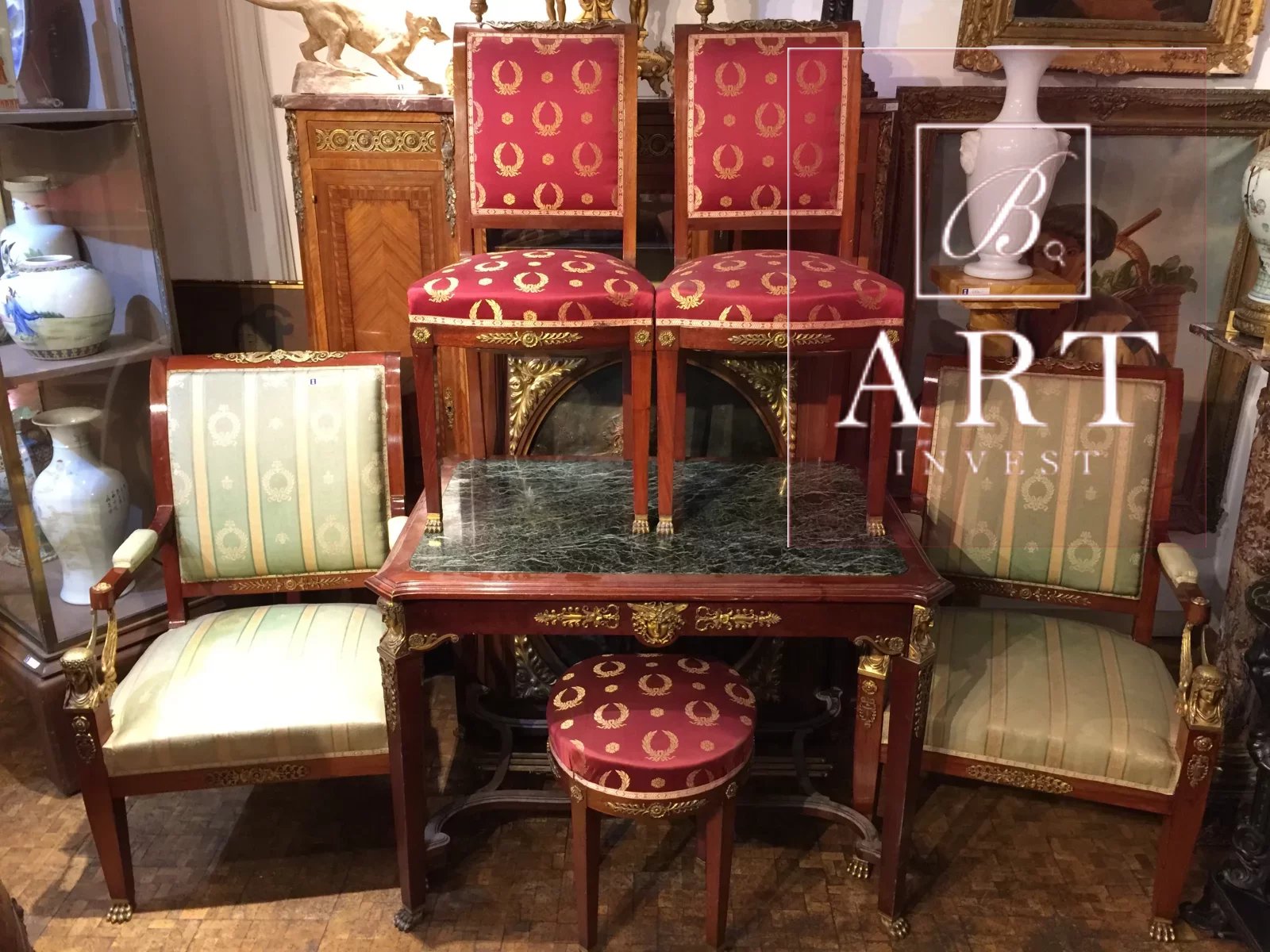 Set of empire style fourniture, circa 1900.